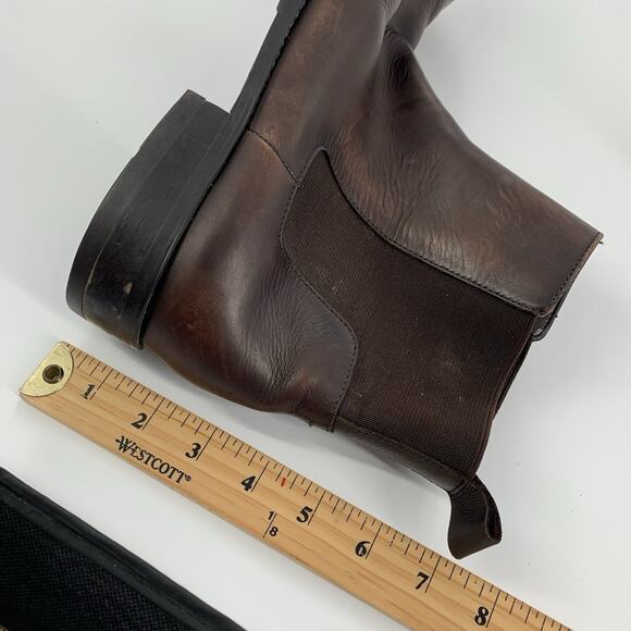$130 Calvin Klein Collection Orion Pull On Leather Boots Size 10 Mens Dark Brown main image 7